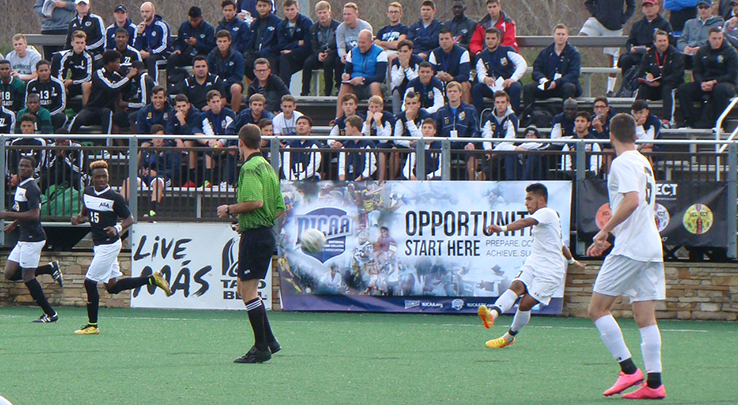 Men's Soccer Knocks Off ASA in Pool Play