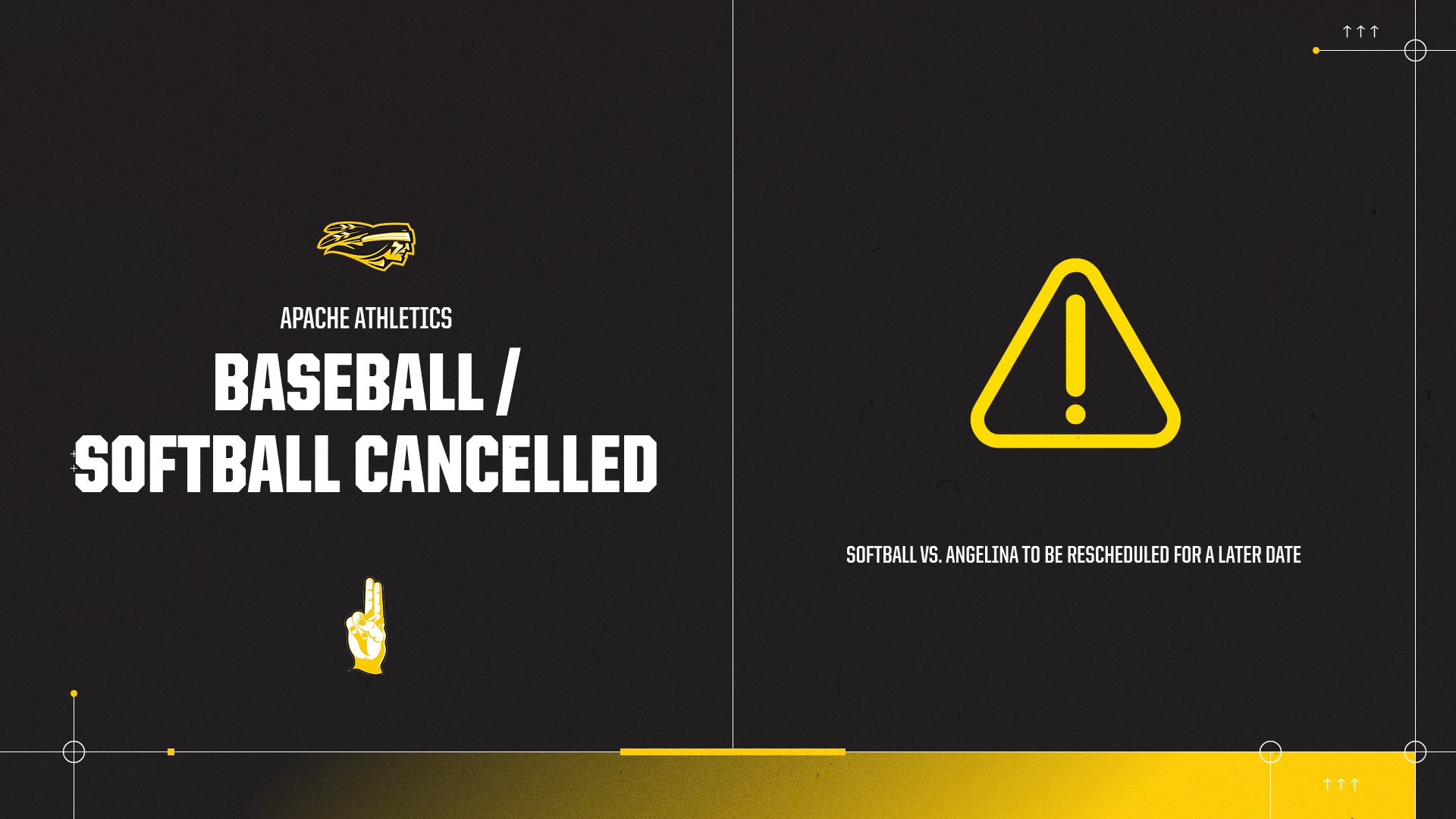 Apache Baseball and Softball Games Cancelled