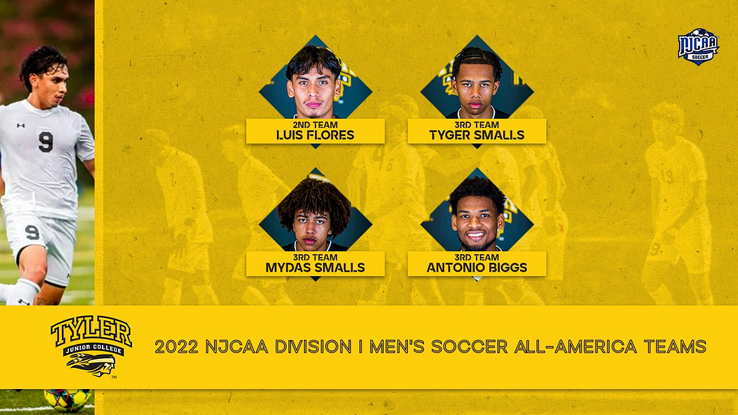 Luis Flores, Tyger Smalls, Midas Smalls, & Antonio Biggs earn NJCAA All-America Honors